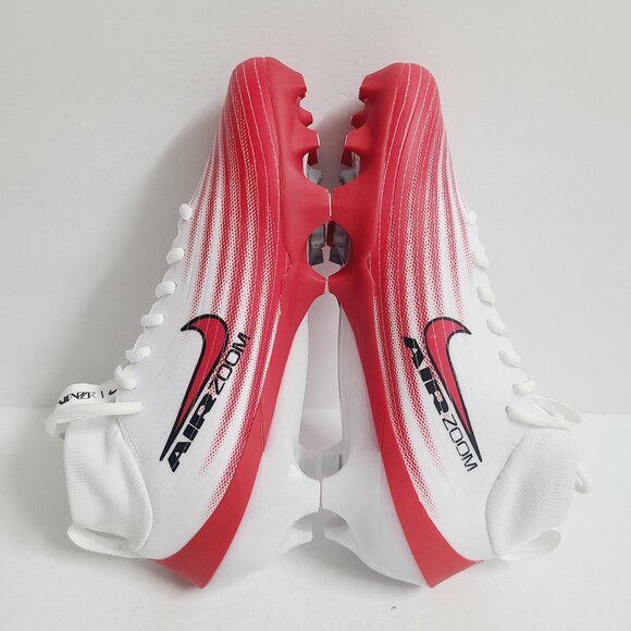 NEW Nike Air Zoom Vapor Pro 1 Football Cleats FB3298-102 Size 8.5 White Red main image 6